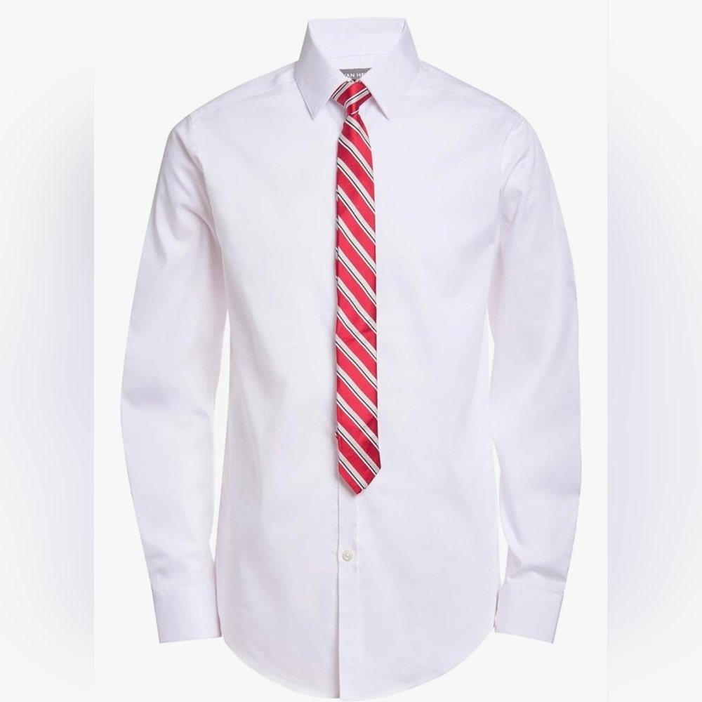 NWT Van Heusen Boys' long-sleeve Dress Shirt and Tie Set